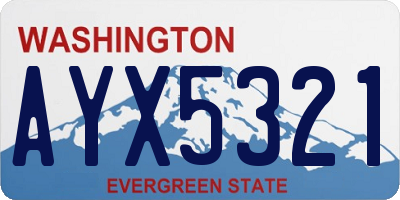 WA license plate AYX5321