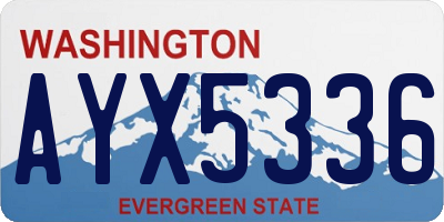 WA license plate AYX5336