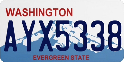 WA license plate AYX5338