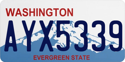 WA license plate AYX5339