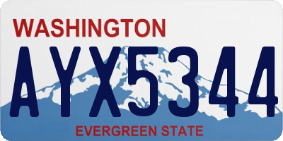 WA license plate AYX5344