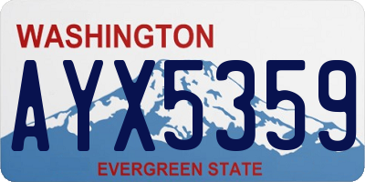 WA license plate AYX5359