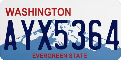 WA license plate AYX5364