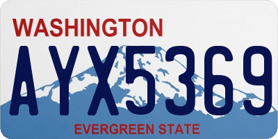 WA license plate AYX5369