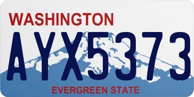 WA license plate AYX5373