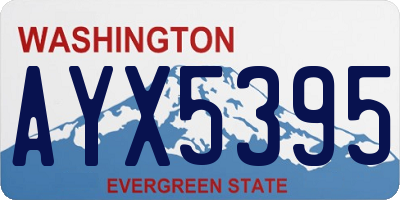 WA license plate AYX5395