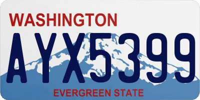 WA license plate AYX5399