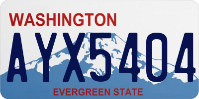 WA license plate AYX5404