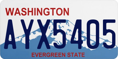 WA license plate AYX5405