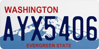 WA license plate AYX5406