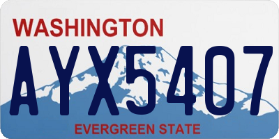 WA license plate AYX5407