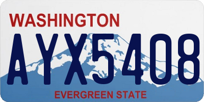 WA license plate AYX5408