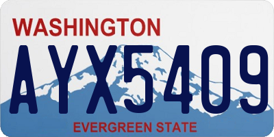 WA license plate AYX5409