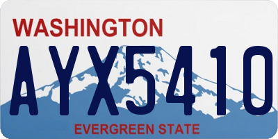 WA license plate AYX5410