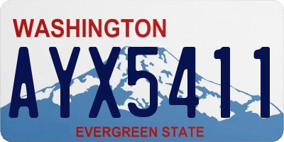 WA license plate AYX5411