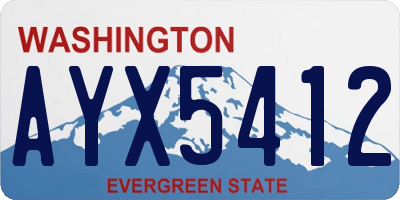 WA license plate AYX5412