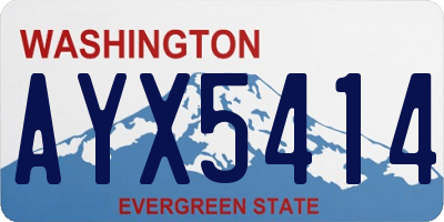 WA license plate AYX5414