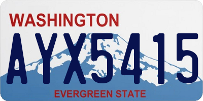 WA license plate AYX5415