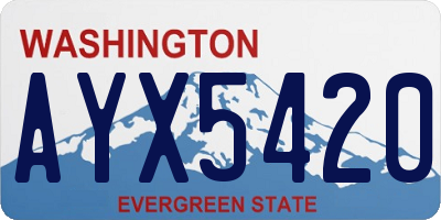 WA license plate AYX5420