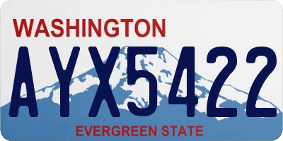 WA license plate AYX5422