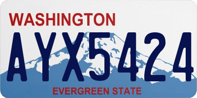 WA license plate AYX5424