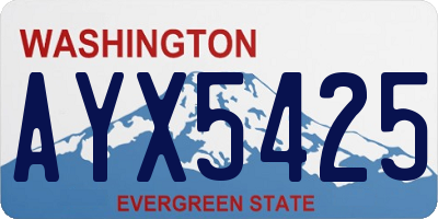 WA license plate AYX5425