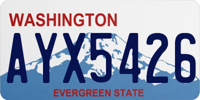 WA license plate AYX5426