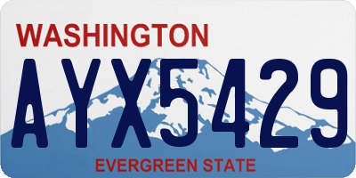 WA license plate AYX5429