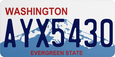 WA license plate AYX5430