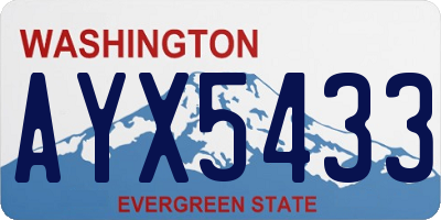 WA license plate AYX5433