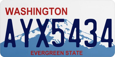 WA license plate AYX5434