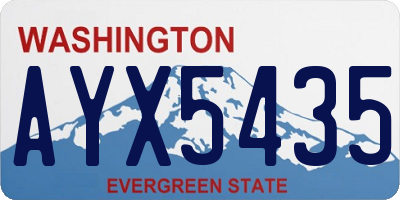 WA license plate AYX5435