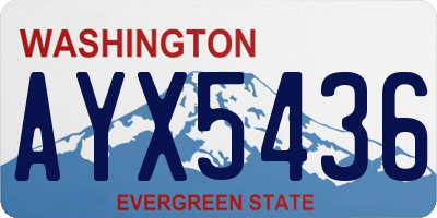 WA license plate AYX5436