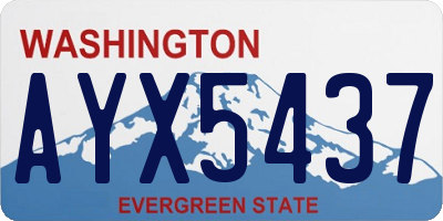 WA license plate AYX5437