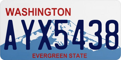 WA license plate AYX5438