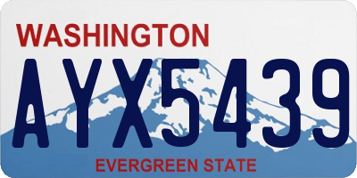 WA license plate AYX5439