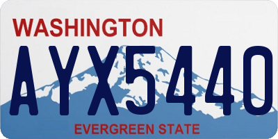 WA license plate AYX5440