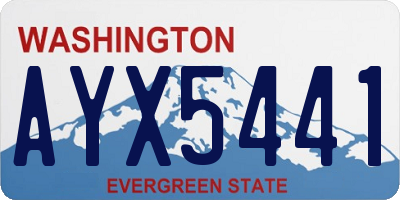 WA license plate AYX5441