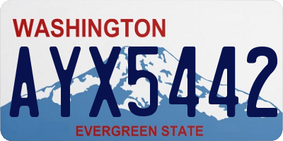 WA license plate AYX5442