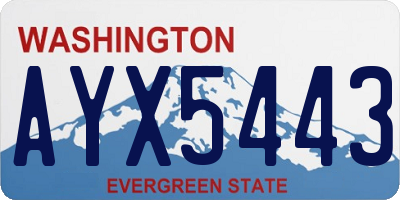 WA license plate AYX5443