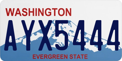 WA license plate AYX5444