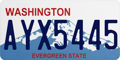 WA license plate AYX5445