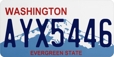 WA license plate AYX5446