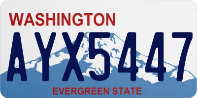 WA license plate AYX5447