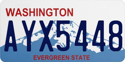 WA license plate AYX5448