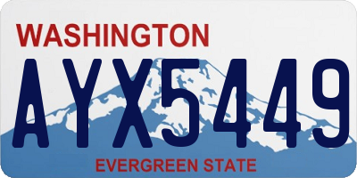 WA license plate AYX5449