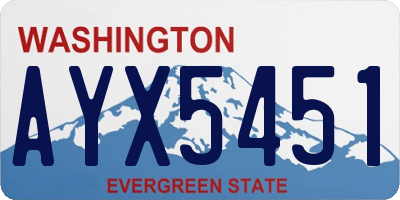 WA license plate AYX5451