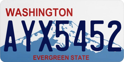 WA license plate AYX5452