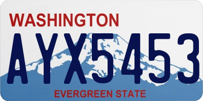 WA license plate AYX5453