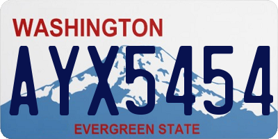 WA license plate AYX5454